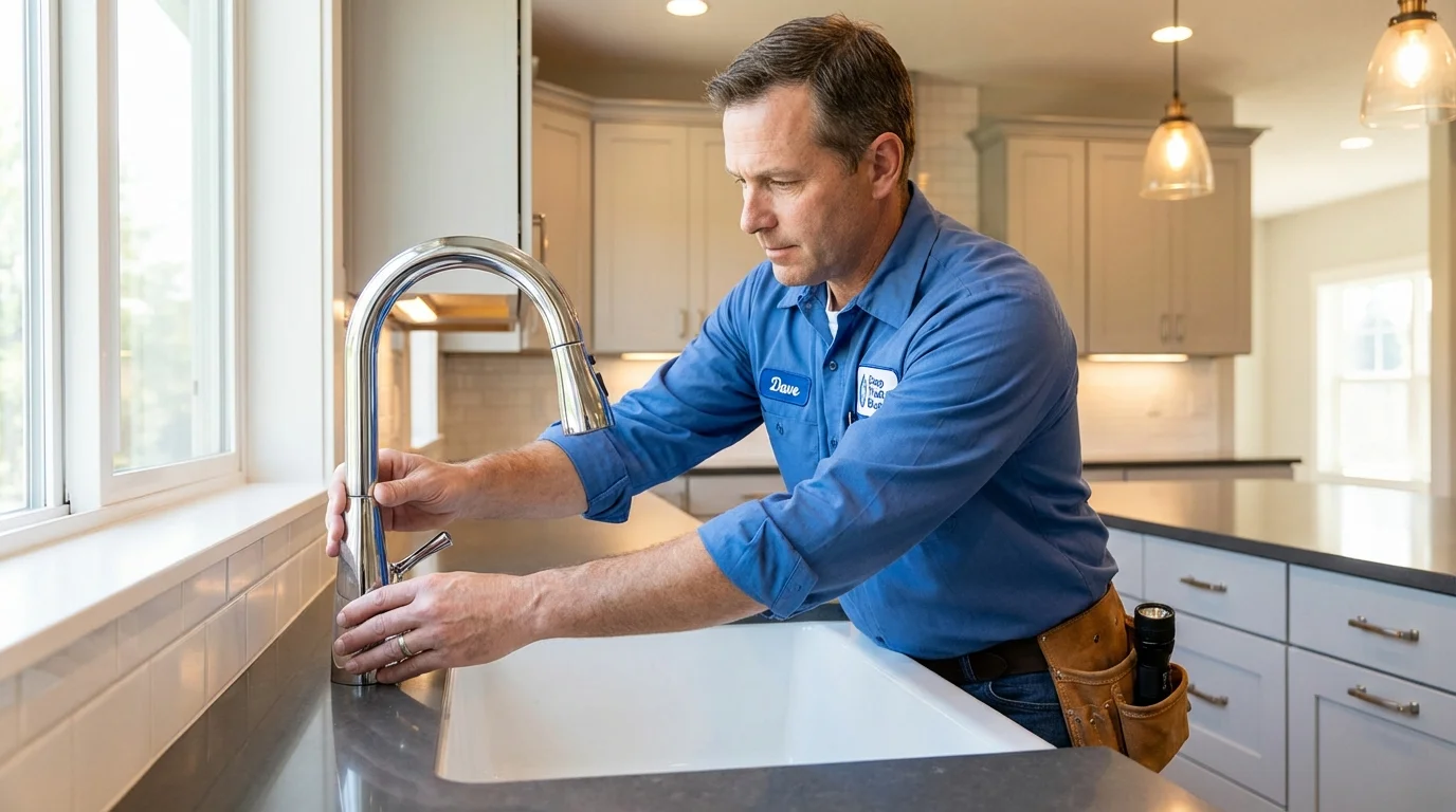 Kitchen faucet installation by Johns Plumbing LLC in Banner Elk